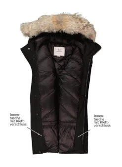 Woolrich Daunenparka Polar, Baumwolle Mit Echtpelz, Schwarz -Milestone Shop 378094 norm3