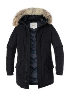 Woolrich Daunenparka Polar, Baumwolle Mit Echtpelz, Dunkelblau
