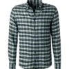 Hemd, Slim Fit, Flanell, Blau-gelb Kariert