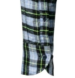 Hemd, Slim Fit, Flanell, Blau-gelb Kariert -Milestone Shop 379391 norm3