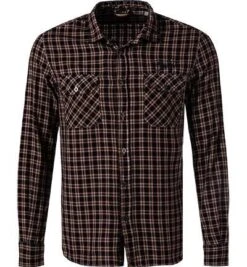 BOB Hemd, Baumwolle, Rot-beige Kariert