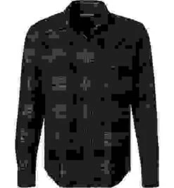 Gas Hemd, Cord, Schwarz Meliert -Milestone Shop 379865 norm 1