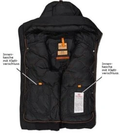 PARAJUMPERS 3-in-1 Daunenjacke Gobi, Funktions-Mikrofaser, Schwarz -Milestone Shop 380193 norm4
