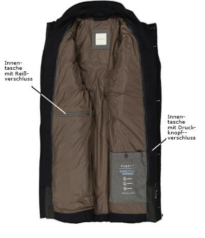 Bugatti Steppjacke, Wolle Wasserabweisend, Nachtblau 7 Bugatti Steppjacke, Wolle Wasserabweisend, Nachtblau – Bild 5