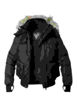 Daunenjacke, Mikrofaser Echtfell, Schwarz -Milestone Shop 380943 norm 1