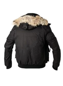 Daunenjacke, Mikrofaser Echtfell, Schwarz -Milestone Shop 380943 norm3