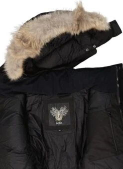 Daunenjacke, Mikrofaser Echtfell, Schwarz -Milestone Shop 380943 norm5