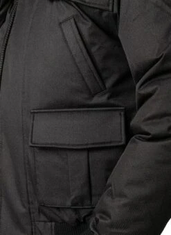 Daunenjacke, Mikrofaser Echtfell, Schwarz -Milestone Shop 380943 norm6