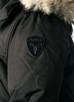 Daunenjacke, Mikrofaser Echtfell, Schwarz -Milestone Shop 380943 norm7