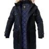 Daunenparka, Mikrofaser Echtfell, Navy -Milestone Shop 382158 norm