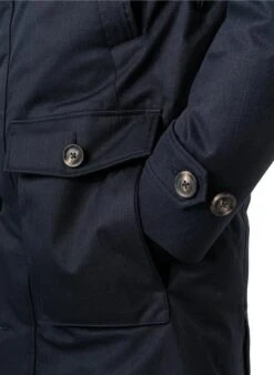 Daunenparka, Mikrofaser Echtfell, Navy -Milestone Shop 382158 norm6