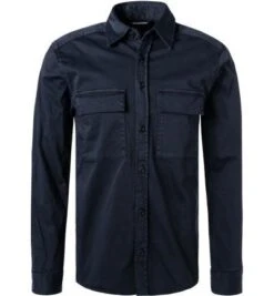 Strellson Overshirt, Baumwolle, Nachtblau
