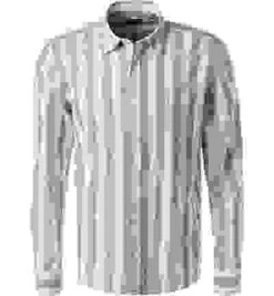 Strellson Hemd, Baumwoll-Leinen, Taupe-weiß Gestreift 11 Strellson Hemd, Baumwoll-Leinen, Taupe-weiß Gestreift -Milestone Shop 392582 norm 1