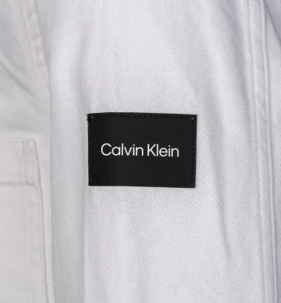 Calvin Klein Overshirt, Regular Fit, Baumwolle, Weiß 4 Calvin Klein Overshirt, Regular Fit, Baumwolle, Weiß – Bild 2