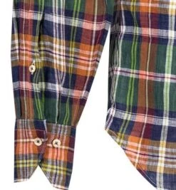 Stenströms Hemd, Fitted Body, Reines Leinen, Grün-rot Kariert -Milestone Shop 394070 norm3