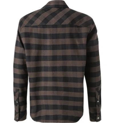 Bogner Overshirt, Baumwolle Gefüttert, Dunkelbraun-schwarz Kariert 7 Bogner Overshirt, Baumwolle Gefüttert, Dunkelbraun-schwarz Kariert – Bild 5