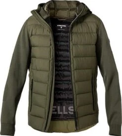Strellson Steppjacke, Mikrofaser Wattiert, Grün