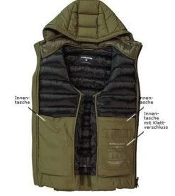 Strellson Steppjacke, Mikrofaser Wattiert, Grün -Milestone Shop 395579 norm3