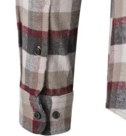 Pierre Cardin Hemd, Modern Fit, Baumwolle, Bordeaux-beige Kariert -Milestone Shop 395626 norm3