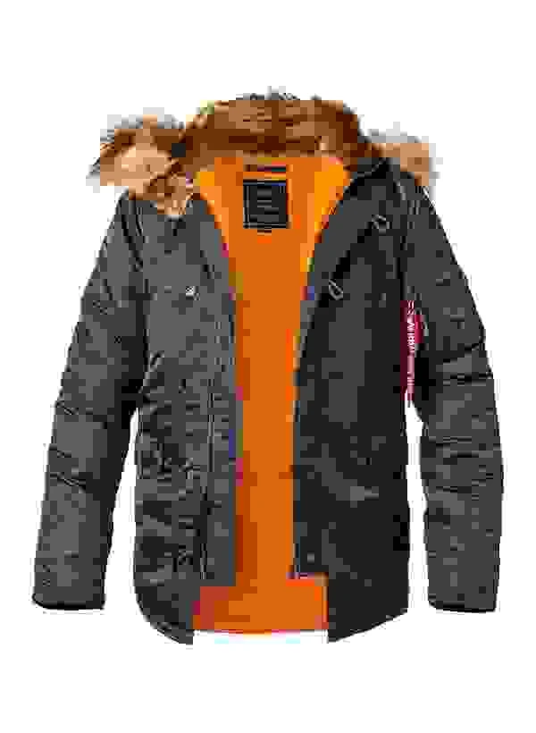 Alpha Industries Jacke, Mikrofaser Wattiert, Dunkelgrau 9 Alpha Industries Jacke, Mikrofaser Wattiert, Dunkelgrau – Bild 7