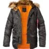 Alpha Industries Jacke, Mikrofaser Wattiert, Dunkelgrau -Milestone Shop 395993 norm