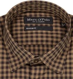 Marc O'Polo Hemd, Regular Fit, Bio Baumwolle, Braun-schwarz Kariert -Milestone Shop 396437 norm2