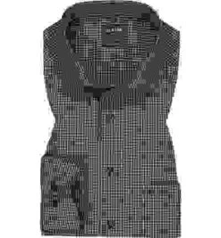 OLYMP Hemd, Modern Fit, Baumwolle, Rotorange Kariert -Milestone Shop 396568 norm 1