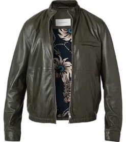 Baldessarini Lederjacke, Nappa, Dunkelolivgrün