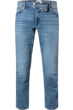 Wrangler Jeans Greensboro, Regular Straight, Baumwoll-Stretch 14,75oz, Jeansblau