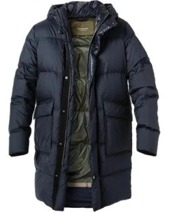 Daunenjacke, Mikrofaser Atmungsaktiv, Nachtblau