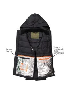 Daunenjacke, Mikrofaser, Blau-schwarz -Milestone Shop 398005 norm3