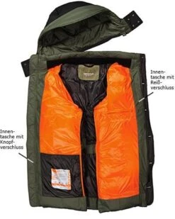 Daunenjacke, Mikrofaser Atmungsaktiv, Dunkelgrün -Milestone Shop 398011 norm3