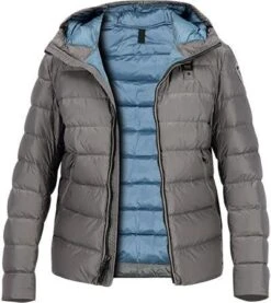 Daunenjacke, Mikrofaser, Stahlgrau