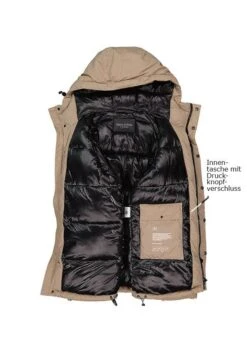 Marc O'Polo Jacke, Mikrofaser Wattiert, Beige -Milestone Shop 398729 norm3