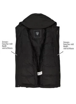 Daunenparka, Mikrofaser Wasserabweisend, Schwarz -Milestone Shop 400671 norm3