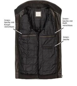 Bugatti Lederblouson, Lammleder Wattiert, Grünbraun -Milestone Shop 400870 norm3