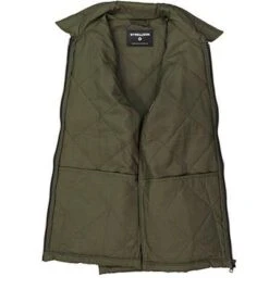 Strellson Overshirt, Casual Fit, Mikrofaser Wattiert, Olivgrün -Milestone Shop 400906 norm2