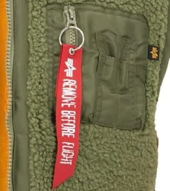 Alpha Industries Weste, Mikrofaser Wattiert, Grün -Milestone Shop 401158 norm4