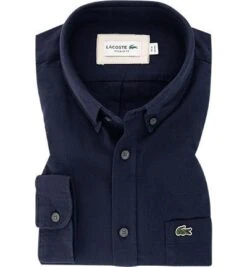 Lacoste Hemd, Regular Fit, Baumwolle, Marineblau