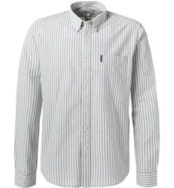 Ben Sherman Hemd, Regular Fit, Baumwolle, Hellblau-ecru Gestreift
