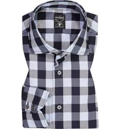 Van Laack Hemd, Tailor Fit, Baumwolle, Blau Kariert