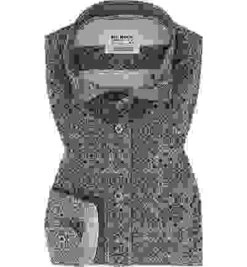 Hemd, Shaped Fit, Baumwolle CO2-Neutral, Blau Gemustert -Milestone Shop 401542 norm 1