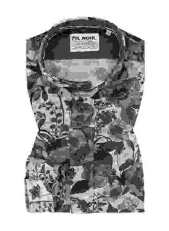 Hemd, Shaped Fit, Baumwolle CO2-Neutral, Nachtblau Gemustert -Milestone Shop 401544 norm 1