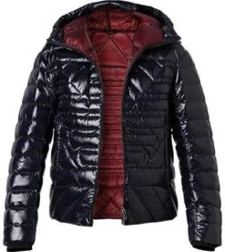 Emporio Armani Daunenjacke, Mikrofaser Wasserabweisend, Marine