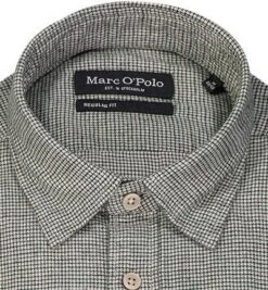 Marc O'Polo Hemd, Regular Fit, Bio Baumwolle, Grün-braun Gemustert -Milestone Shop 401854 norm2
