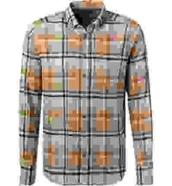 Daniel Hechter Hemd, Regular Fit, Baumwolle, Beige Kariert -Milestone Shop 401947 norm 1