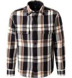 Gant Overshirt, Baumwolle, Dunkelblau-beige