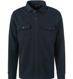 OLYMP Overshirt, Modern Fit, Baumwolle, Marineblau