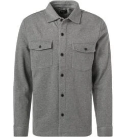 OLYMP Overshirt, Modern Fit, Baumwolle, Anthrazit Meliert