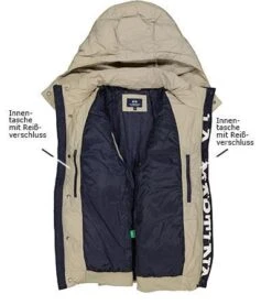 La Martina Daunenjacke, Mikrofaser, Beige -Milestone Shop 403080 norm3